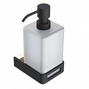 Дозатор для жидкого мыла настенный Boheme Q Gold & Black 10957-G-B